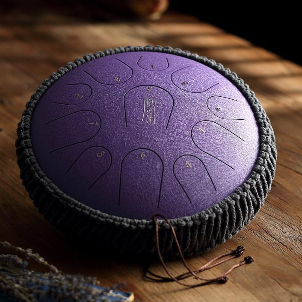 13-Inch Titanium Steel Tongue Drum 11 Notes in C Key - 13 Inches/11 Notes (C Major) / Lavender