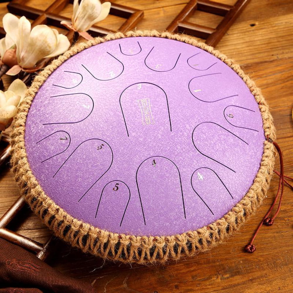 13-Inch Titanium Steel Tongue Drum 15 Notes in C & D Major - 13 Inches/15 Notes (C Major)