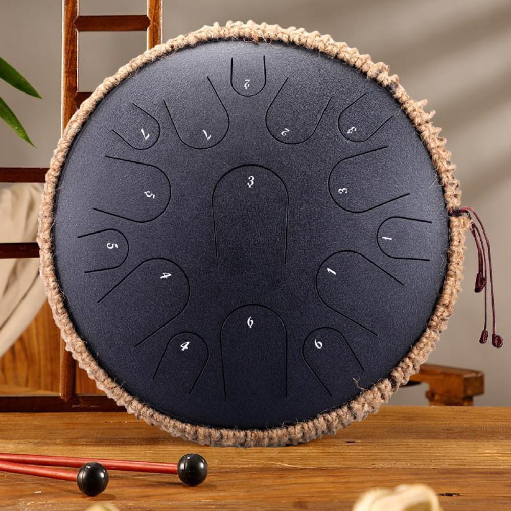 13-Inch Titanium Steel Tongue Drum 15 Notes in D & C Major - 13 Inches/15 Notes (D Major)