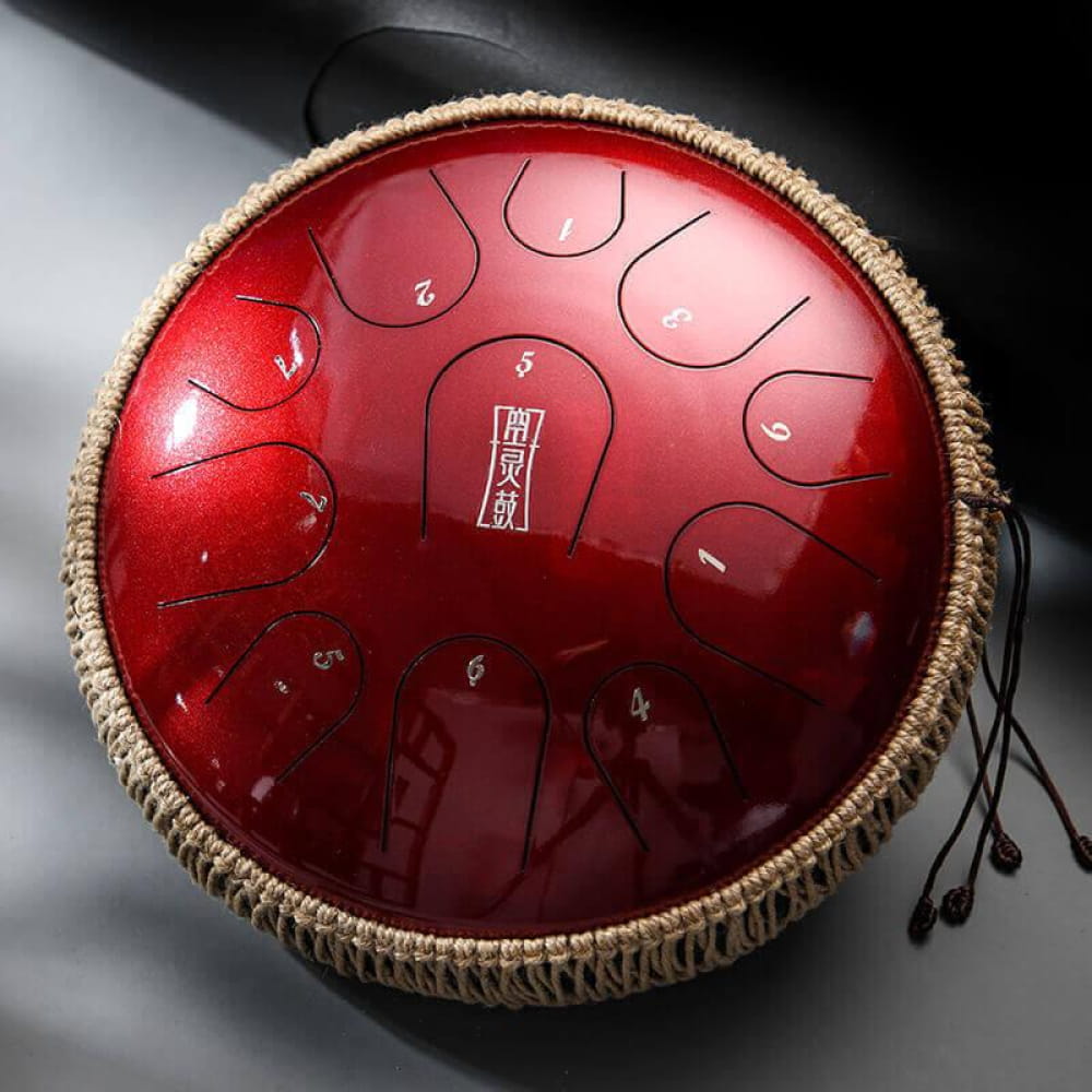 13 Inch Titanium Steel Tongue Drum C Major 11 Note for Meditation - Steel Tongue Drum - On sale