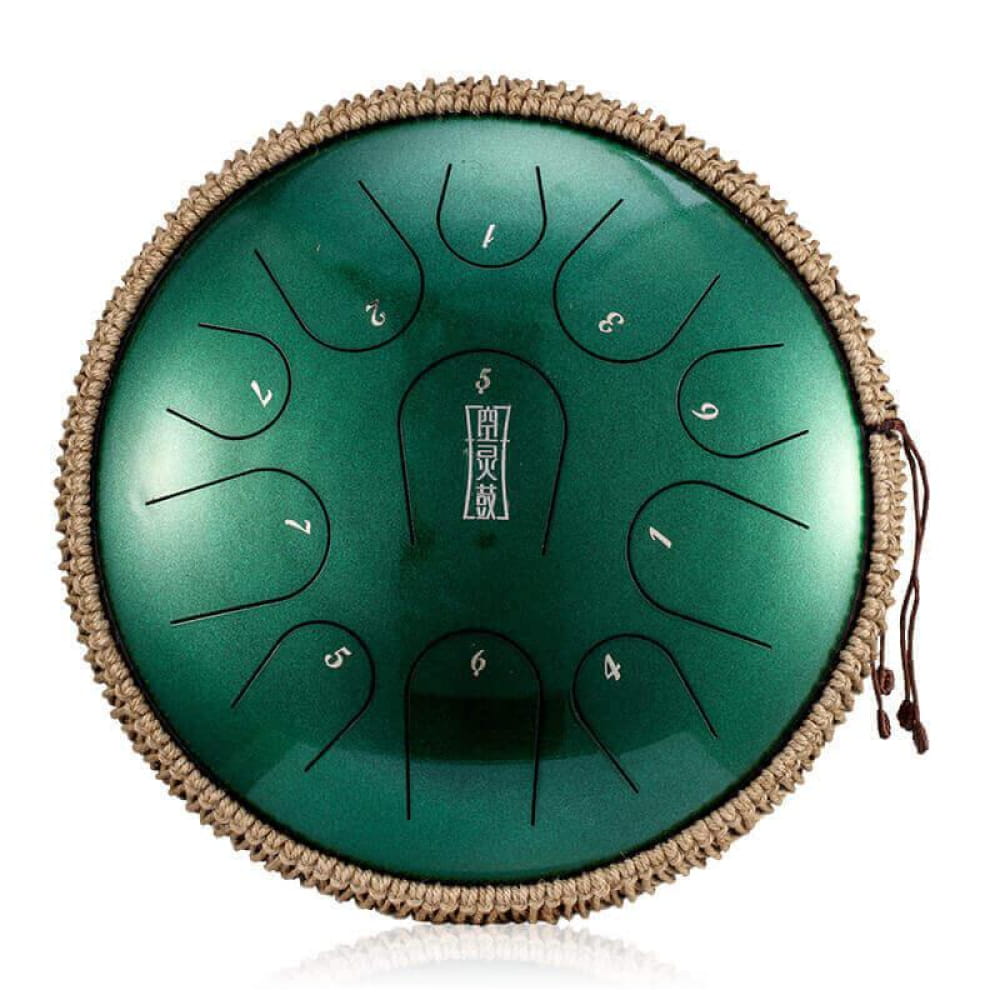 13 Inch Titanium Steel Tongue Drum C Major 11 Note for Meditation - 13 Inches/11 Notes (C Major)