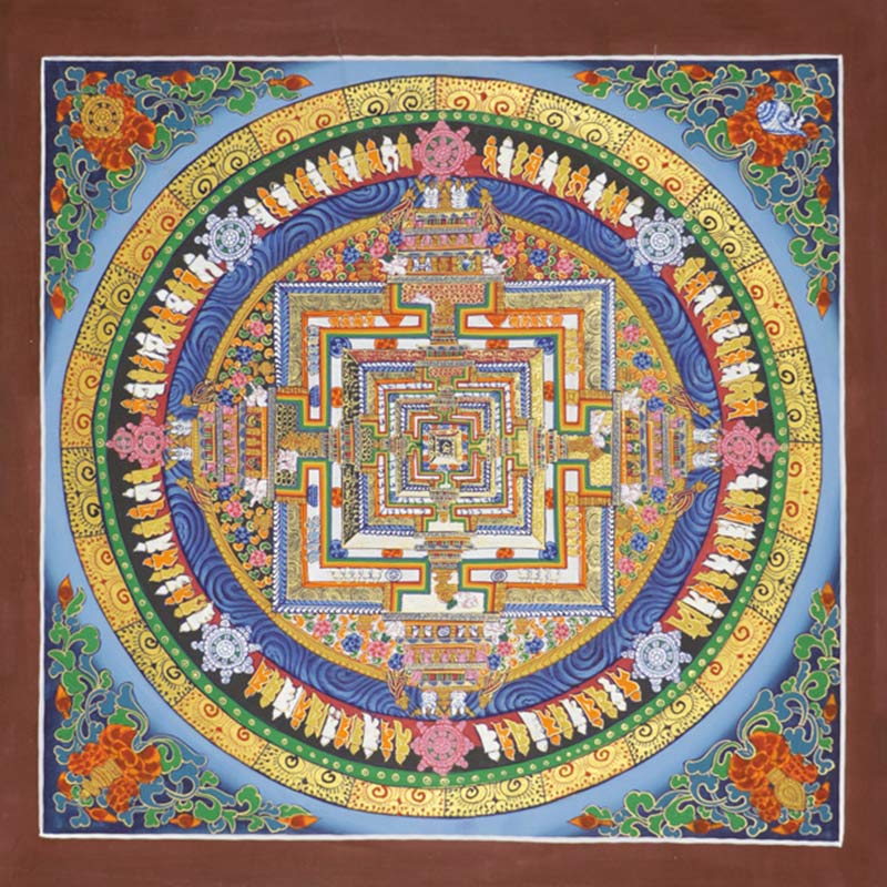Handmade Tibetan Thangka Painting | 37x42cm Spiritual Art