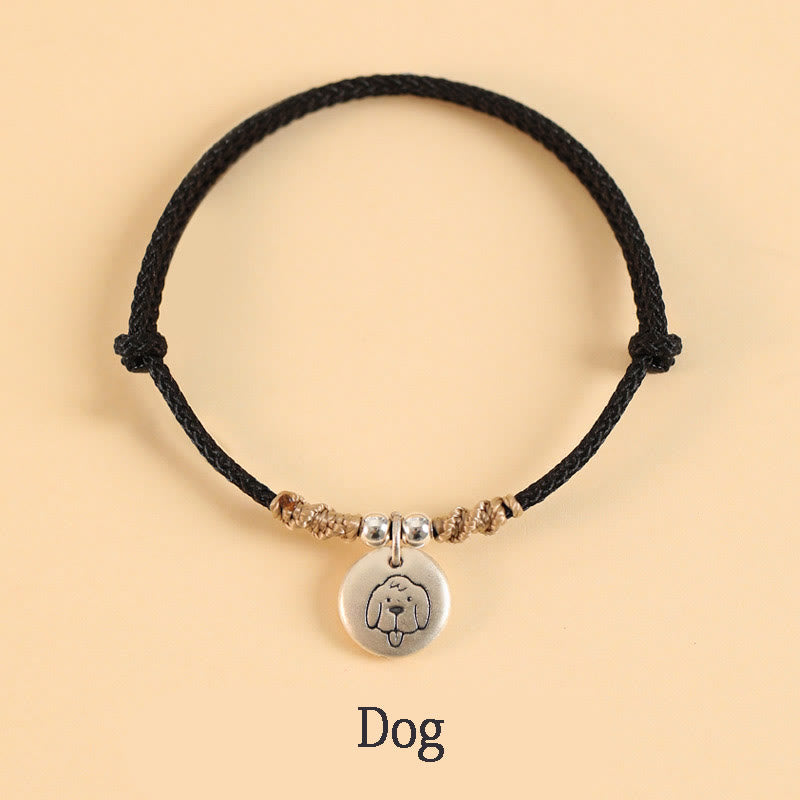 Chinese Zodiac Dragon Bracelet in 999 Sterling Silver for Luck