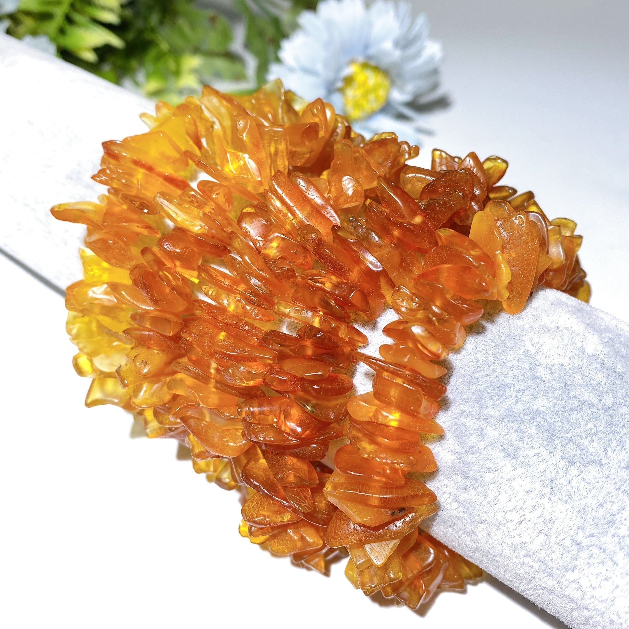 14-16mm Amber Chips Spiritual Healing Bracelet