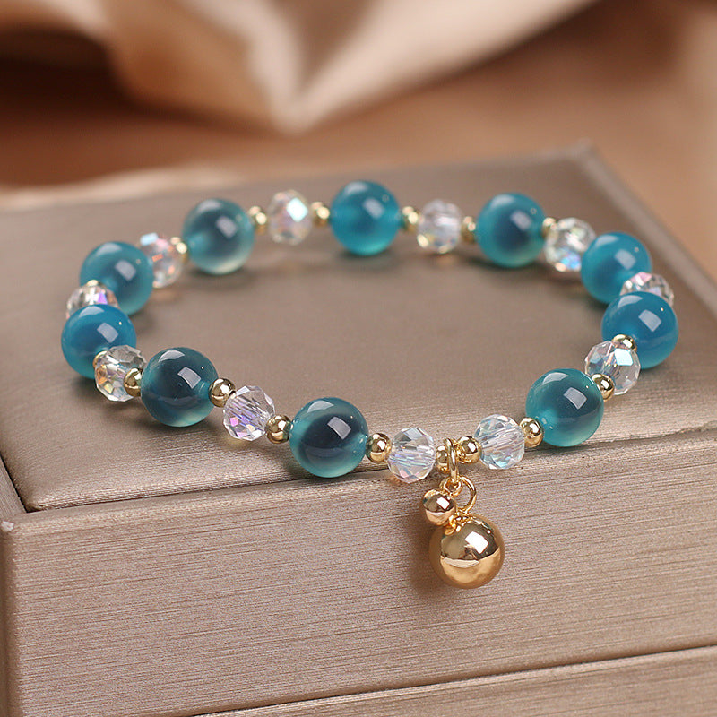 Bracelet de guérison et d'harmonie en agate bonbon 14-17 cm