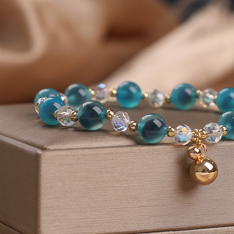 Bracelet de guérison et d'harmonie en agate bonbon 14-17 cm