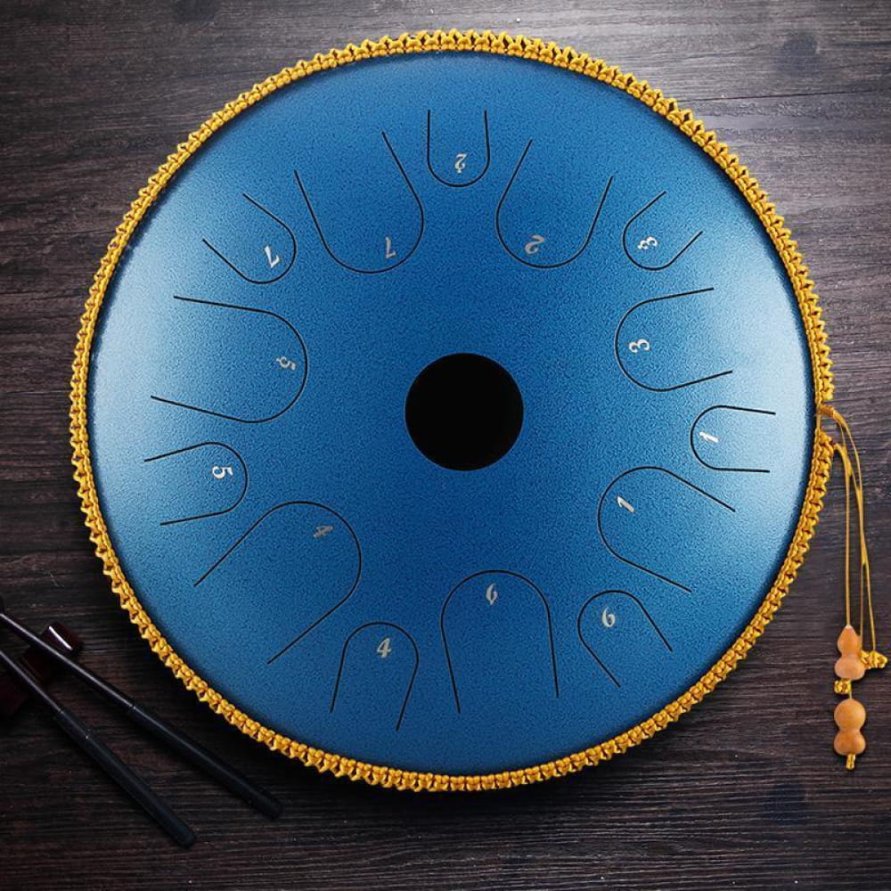 14’ Copper Steel Tongue Drum 14 Notes C Key Butterfly - 14 Inches/14 Notes (C Major) / Sea Ripple