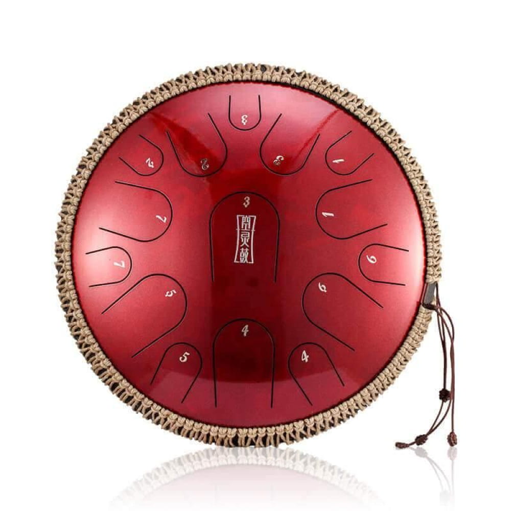 14 Inch Titanium Steel Tongue Drum C/D Major 15 Note for Meditation - 14 Inches/15 Notes (C Major)