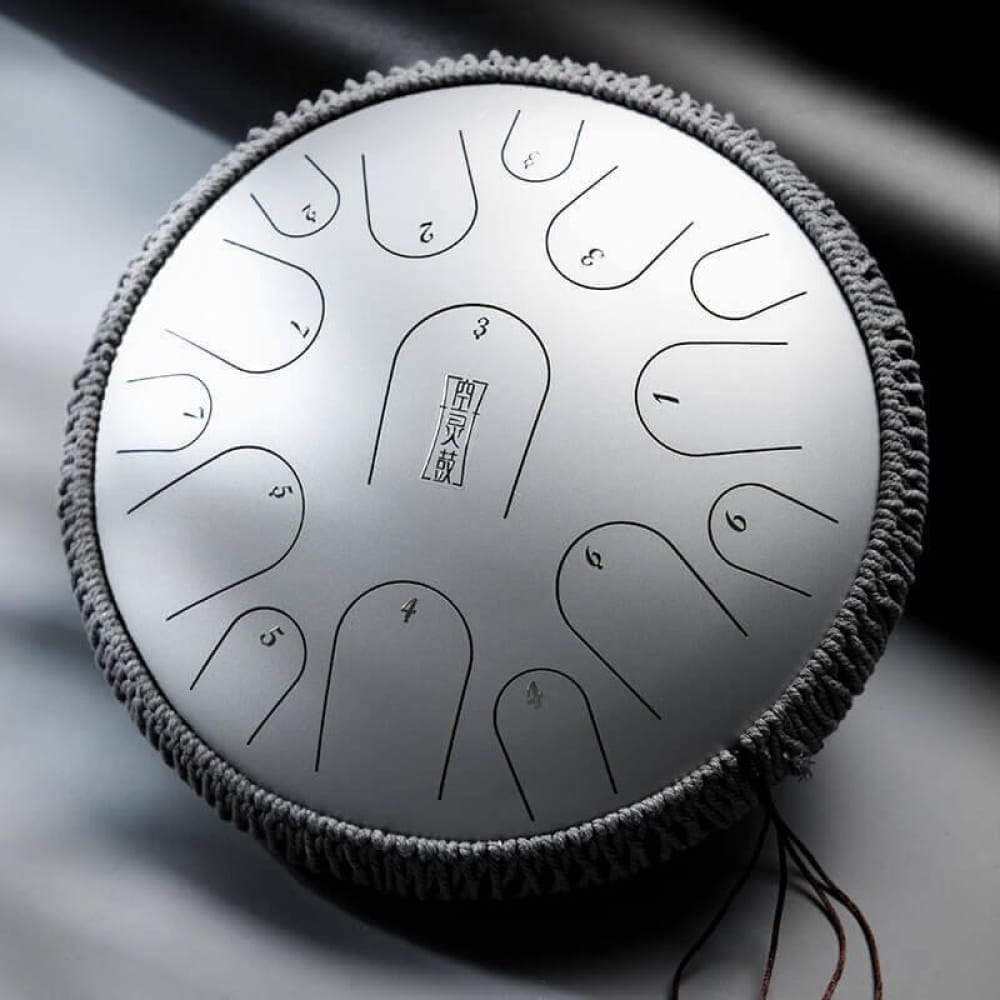 14 Inch Titanium Steel Tongue Drum C/D Major 15 Note for Meditation - Steel Tongue Drum - On sale