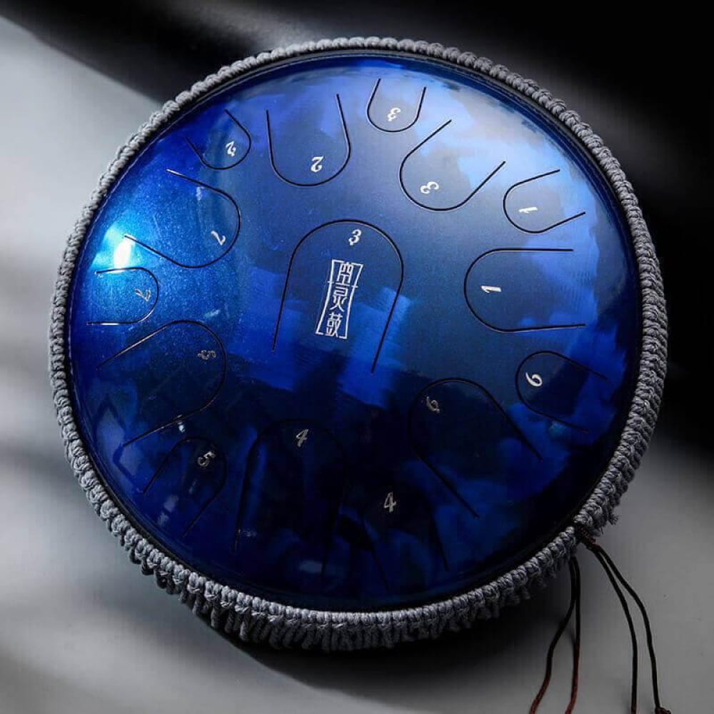 14 Inch Titanium Steel Tongue Drum C/D Major 15 Note for Meditation - Steel Tongue Drum - On sale