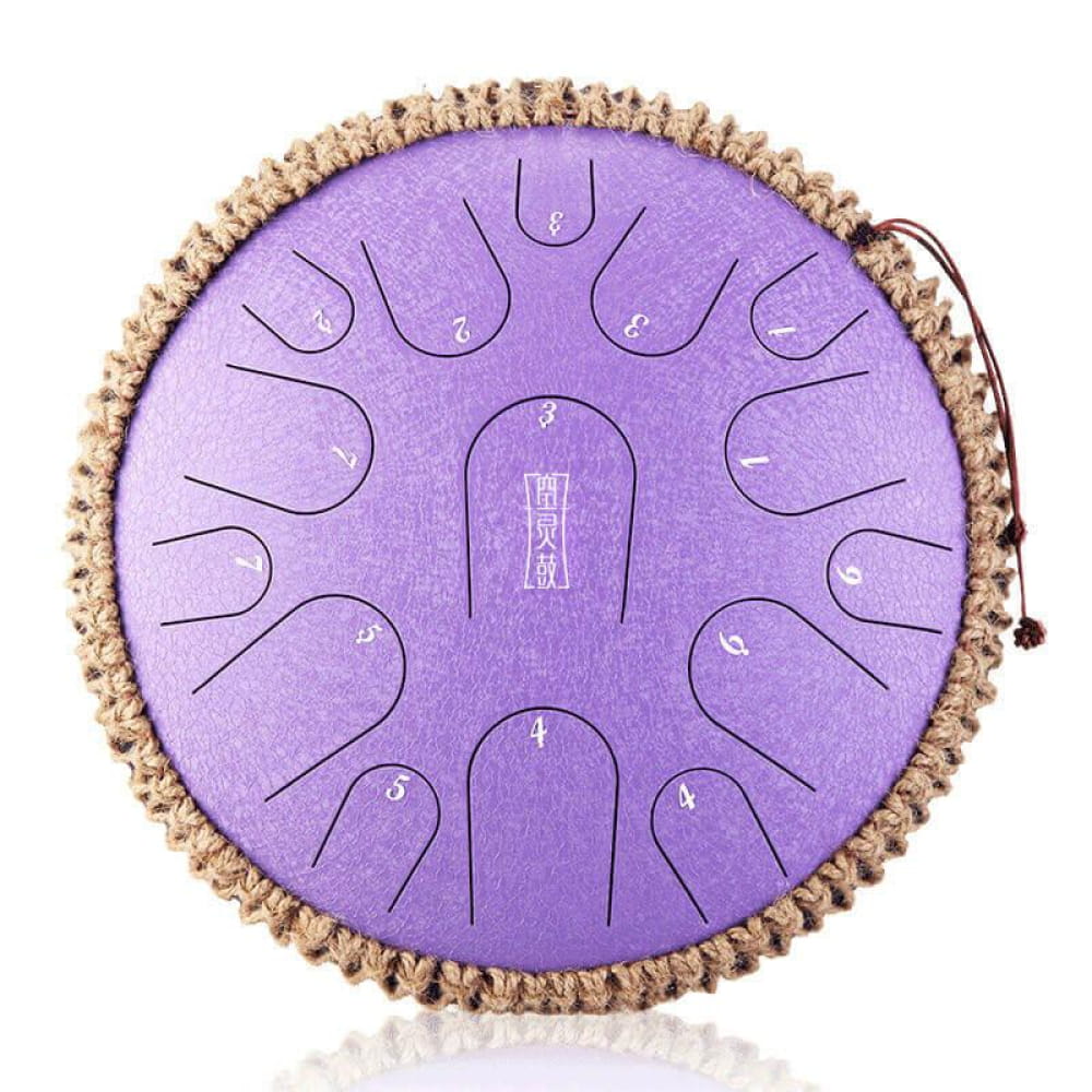 14’ Professional 15-Note C/D Major Steel Tongue Drum - 14 Inches/15 Notes (C Major) / Lavender