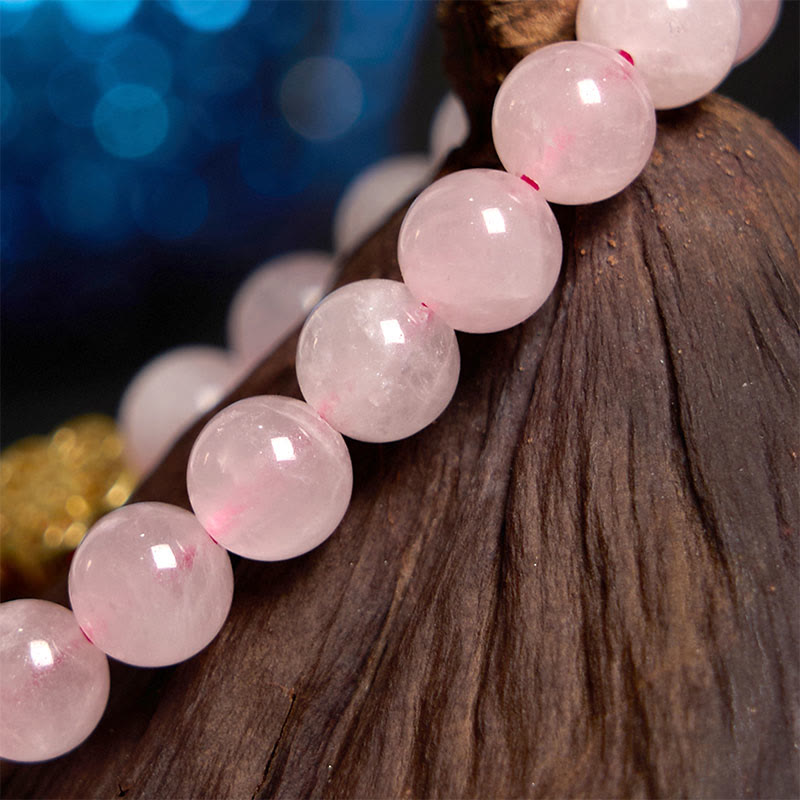 Bracelet de chaleur en cristal rose et citrine de 14 cm