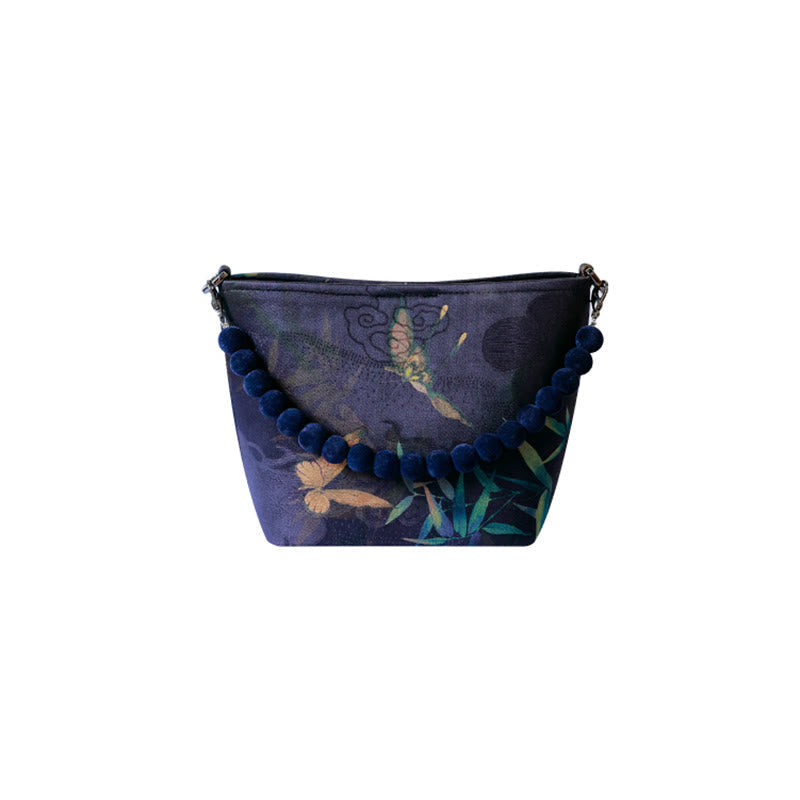 Sac bandoulière en métal spirituel de 14 cm avec motif papillon