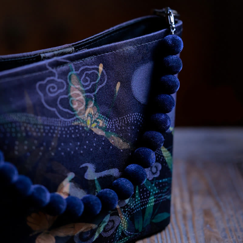 Sac bandoulière en métal spirituel de 14 cm avec motif papillon