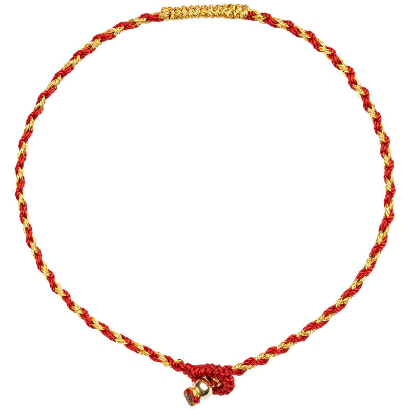 Bracelet King Kong Knot Rope plaqué or 14 carats pour la chance spirituelle