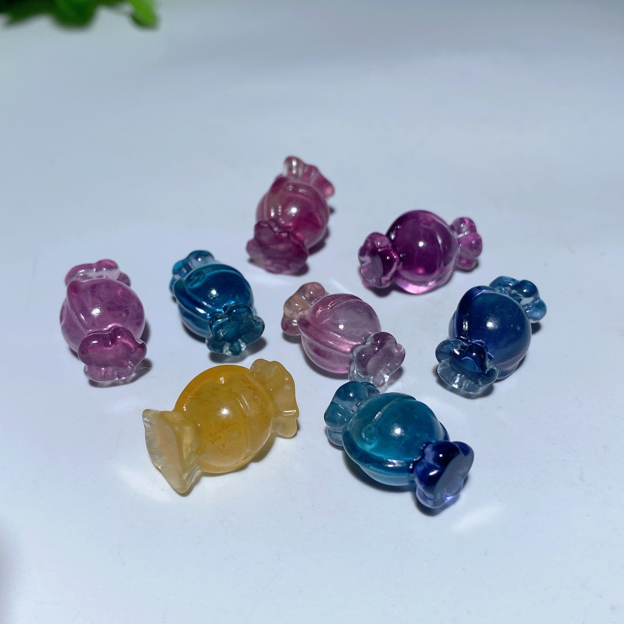 Figurines miniatures en cristal de fluorite de 15 à 20 mm pour la guérison