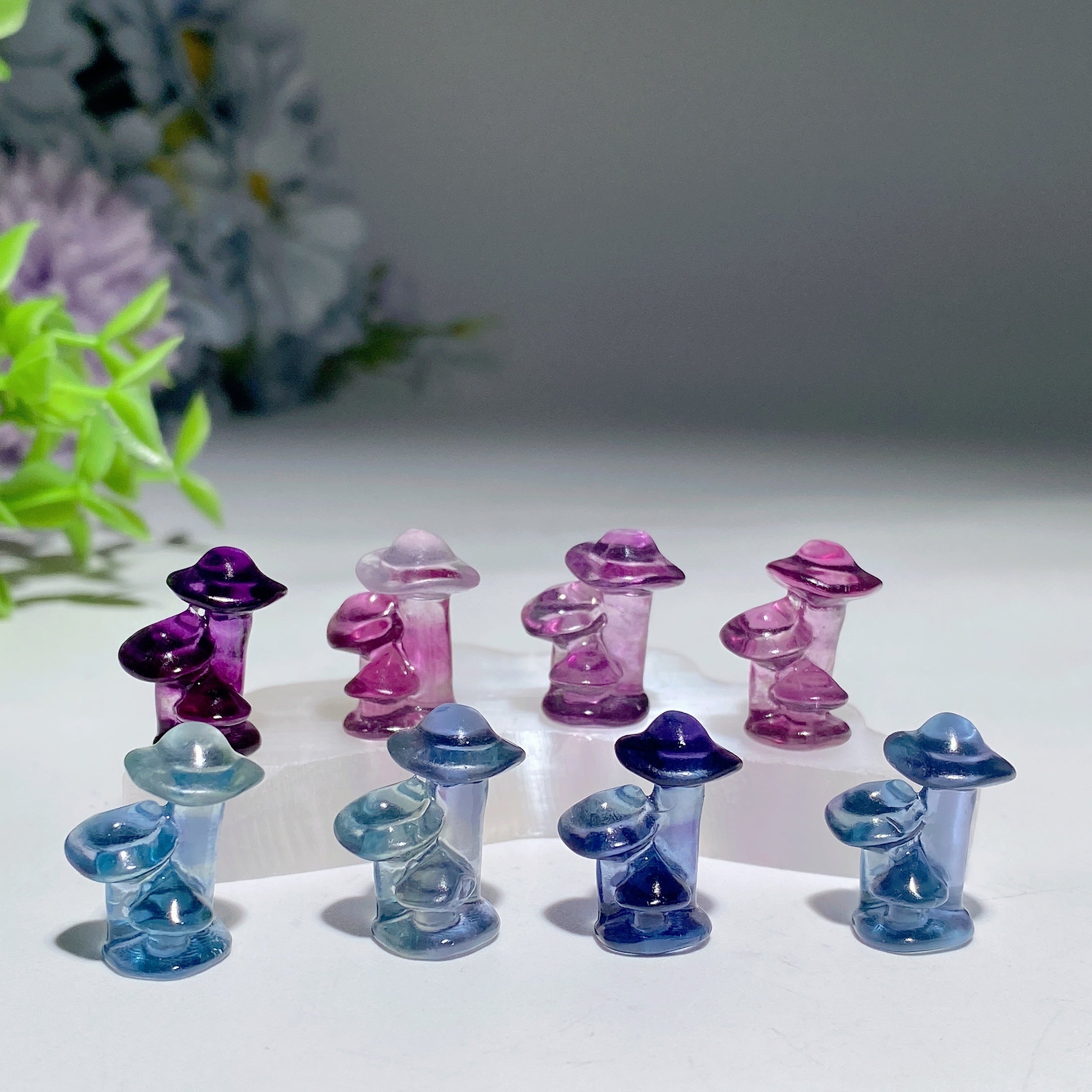 Figurines miniatures en cristal de fluorite de 15 à 20 mm pour la guérison
