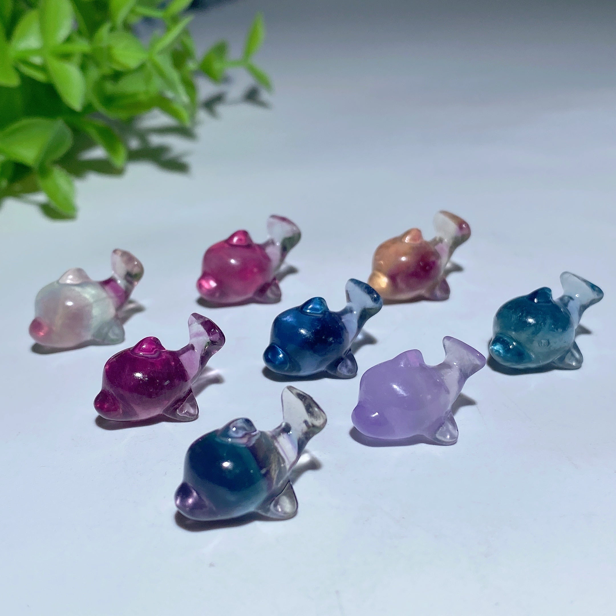 Figurines miniatures en cristal de fluorite de 15 à 20 mm pour la guérison