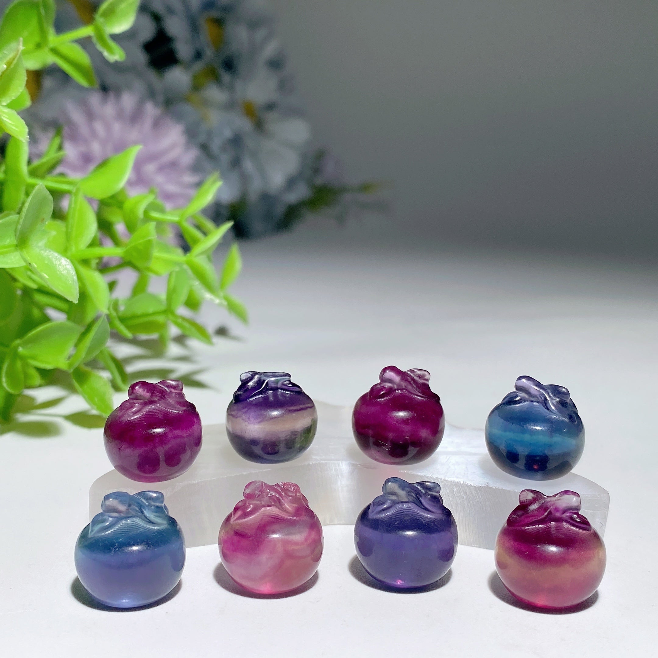 Figurines miniatures en cristal de fluorite de 15 à 20 mm pour la guérison