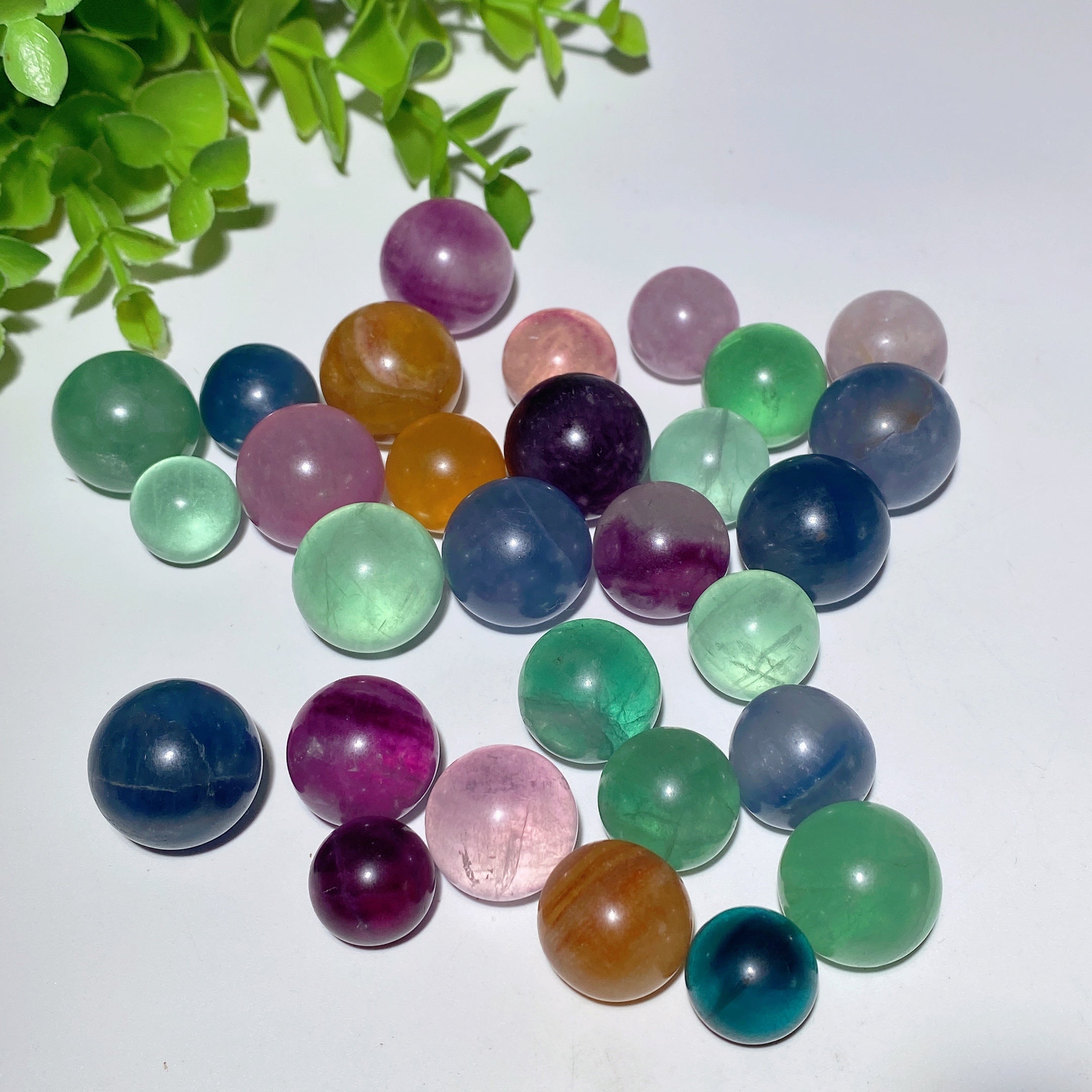15-20mm Mixed Fluorite Crystal Sphere for Healing & Energy