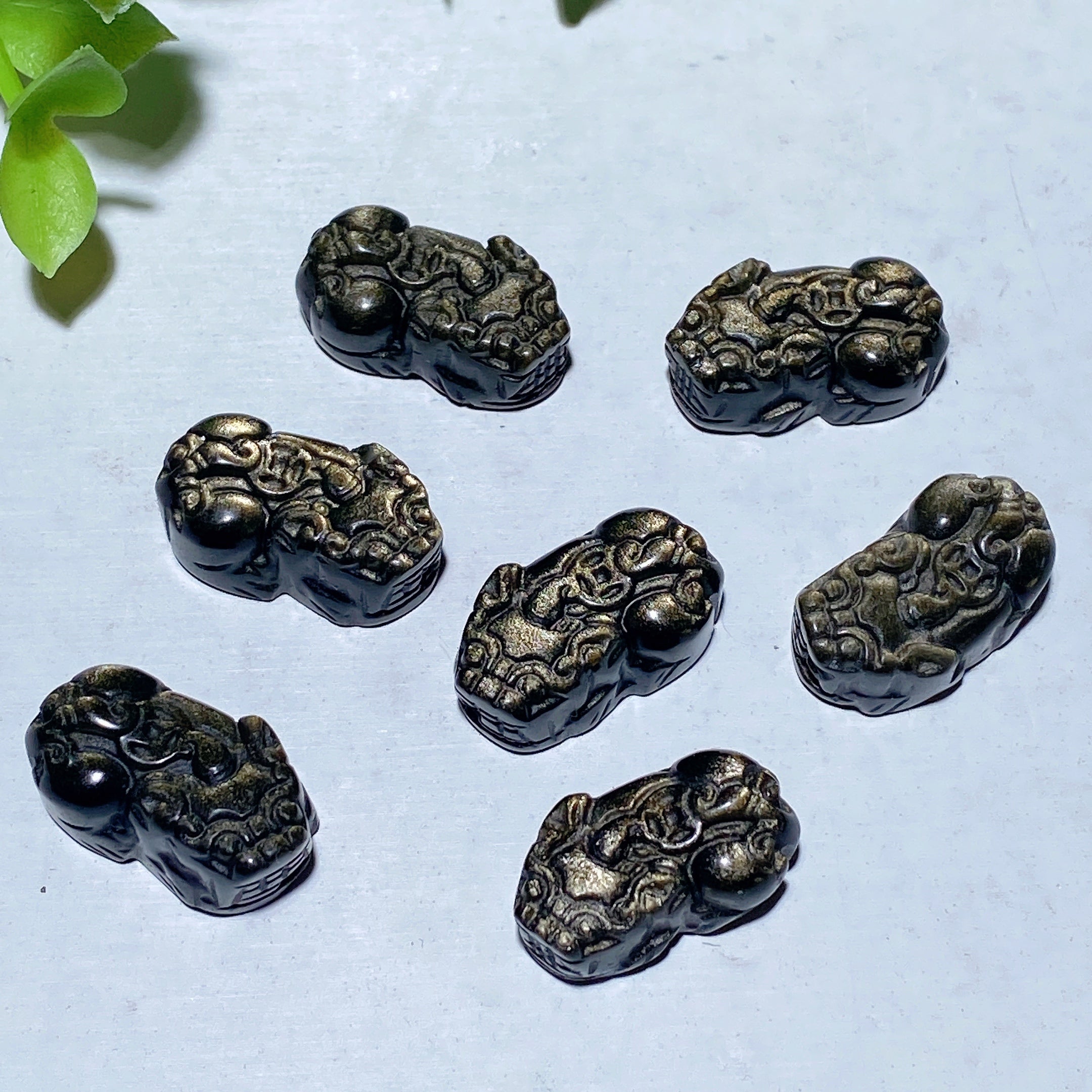 15-20mm Silver Obsidian Drilled Crystal Shapes for Jewelry