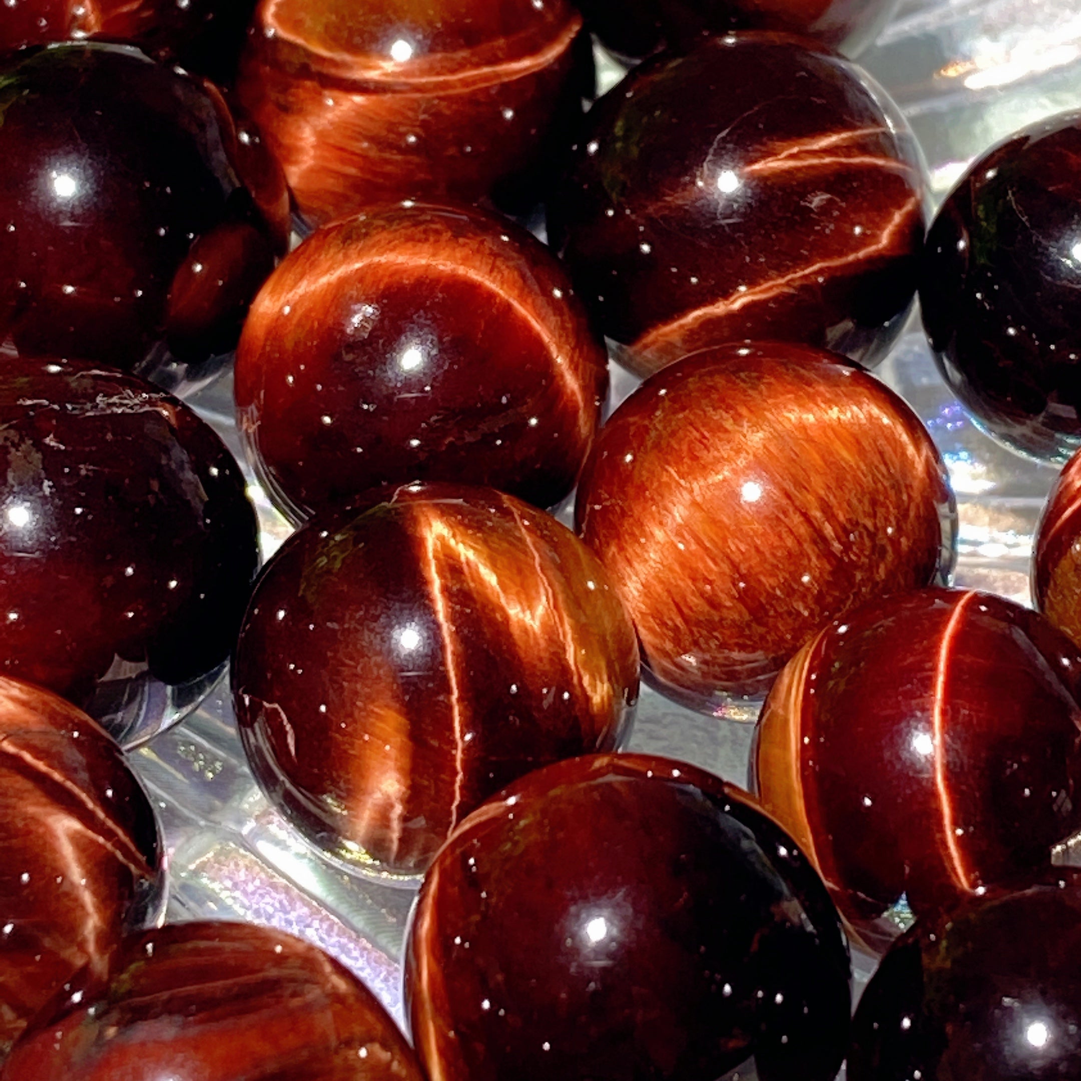 15-25mm Red Tiger Eye Crystal Healing Sphere