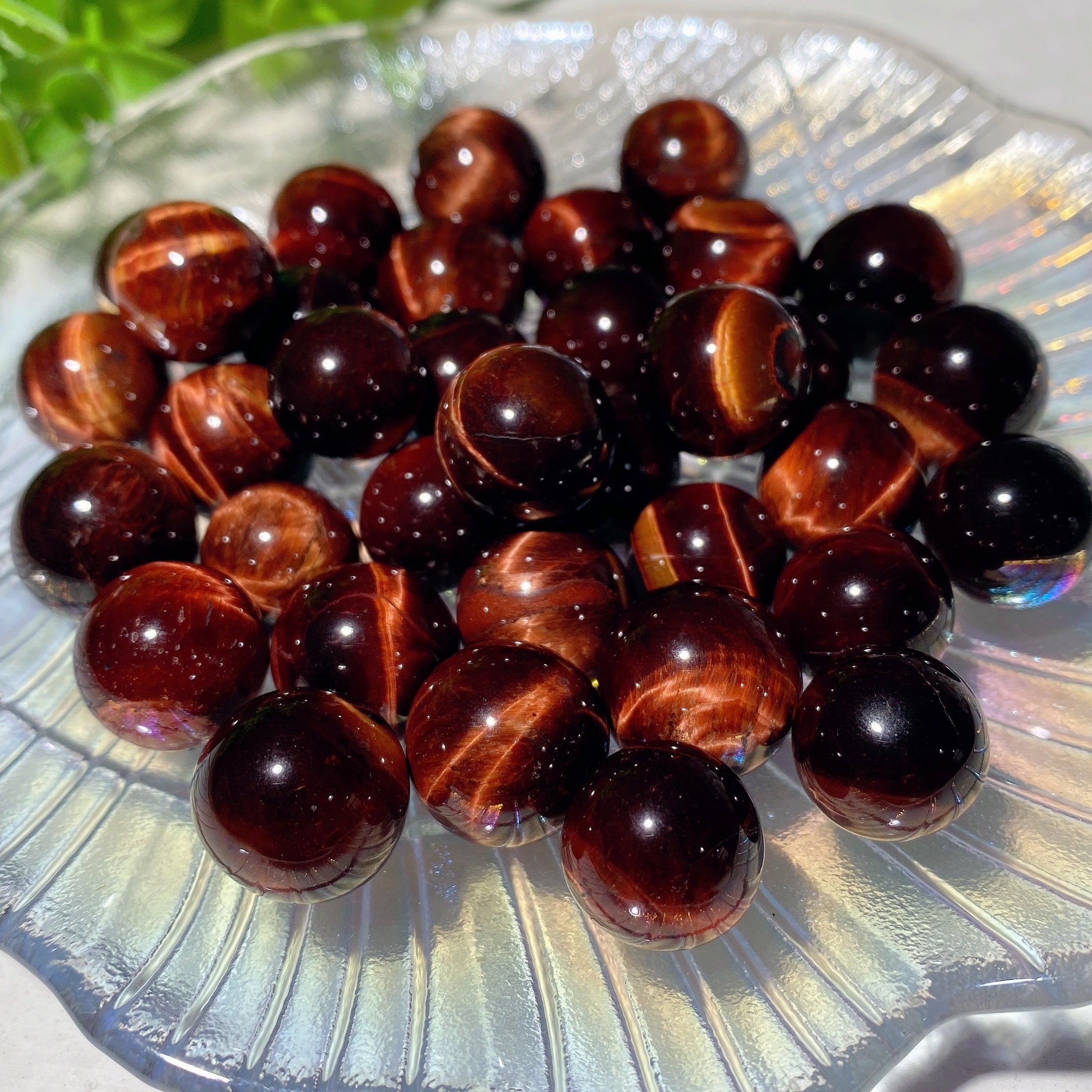15-25mm Red Tiger Eye Crystal Healing Sphere