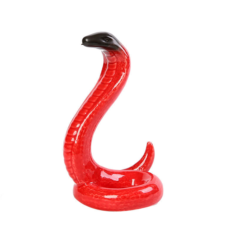 Figurine décorative en céramique de 15,5 cm, Année du Serpent