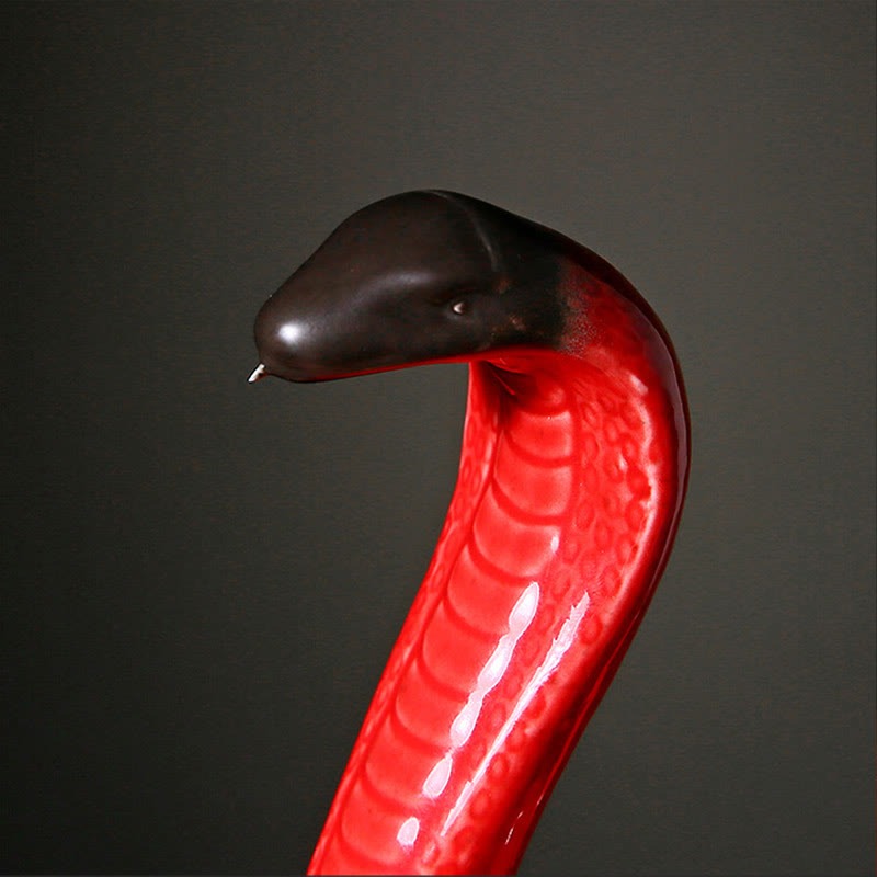Figurine décorative en céramique de 15,5 cm, Année du Serpent