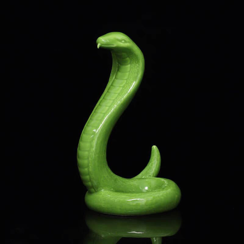 Figurine décorative en céramique de 15,5 cm, Année du Serpent
