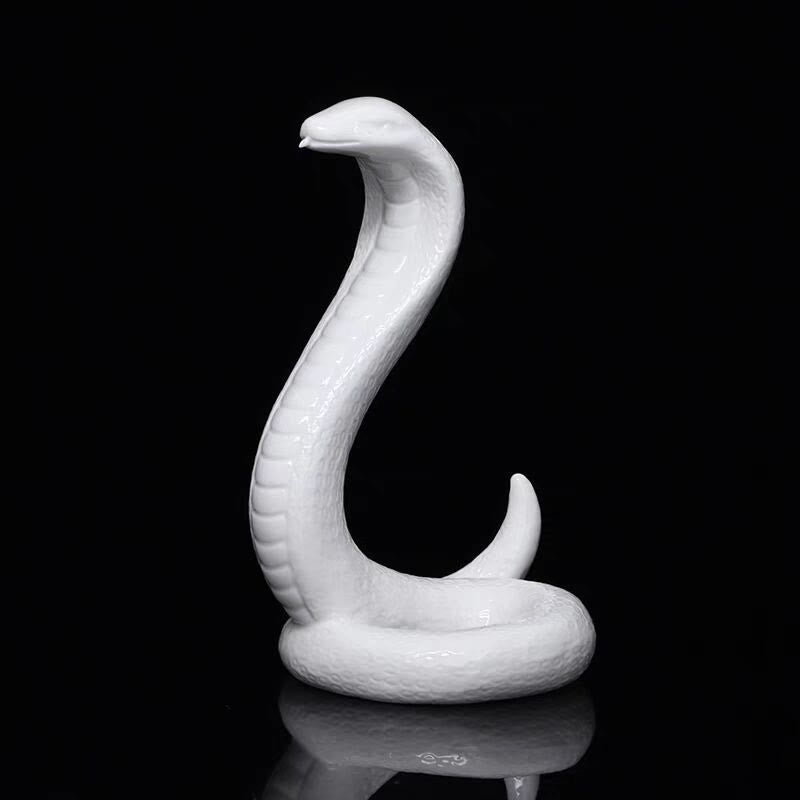 Figurine décorative en céramique de 15,5 cm, Année du Serpent