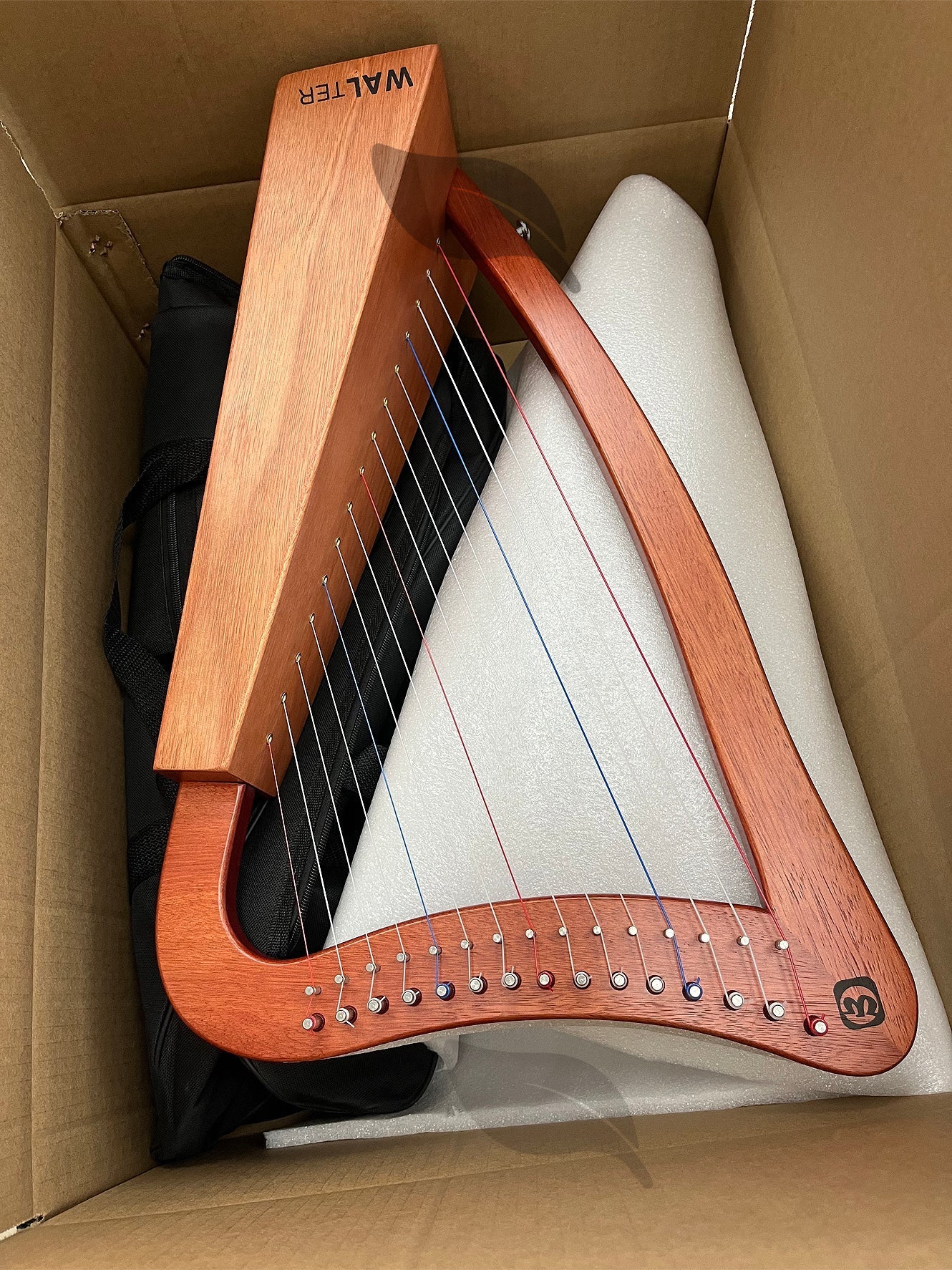 15-String Celtic Lyre Harp Instrument for Beginners