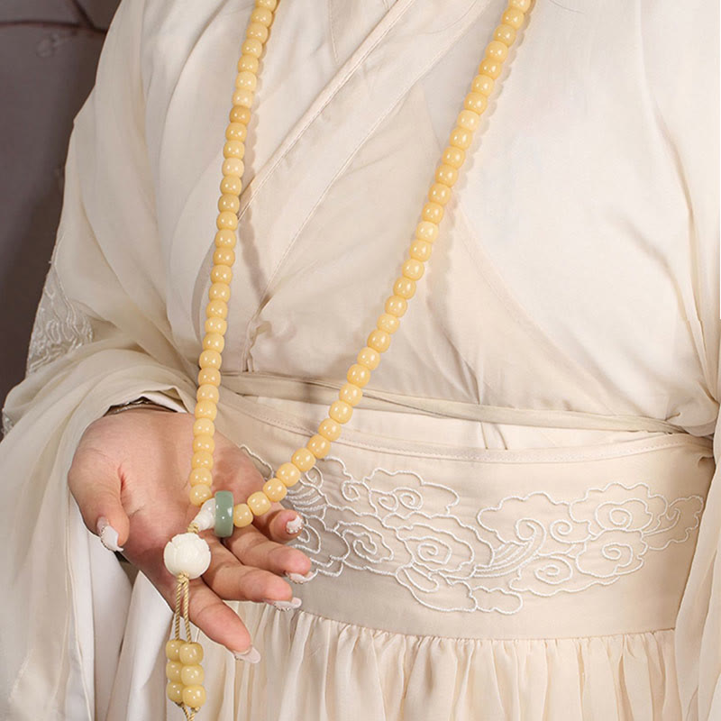 Bodhi Seed Dzi Bead Bracelet for Peace & Harmony 9mm
