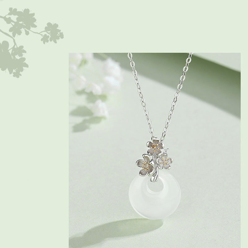 925 Sterling Silver Chalcedony Harmony Pendant Necklace