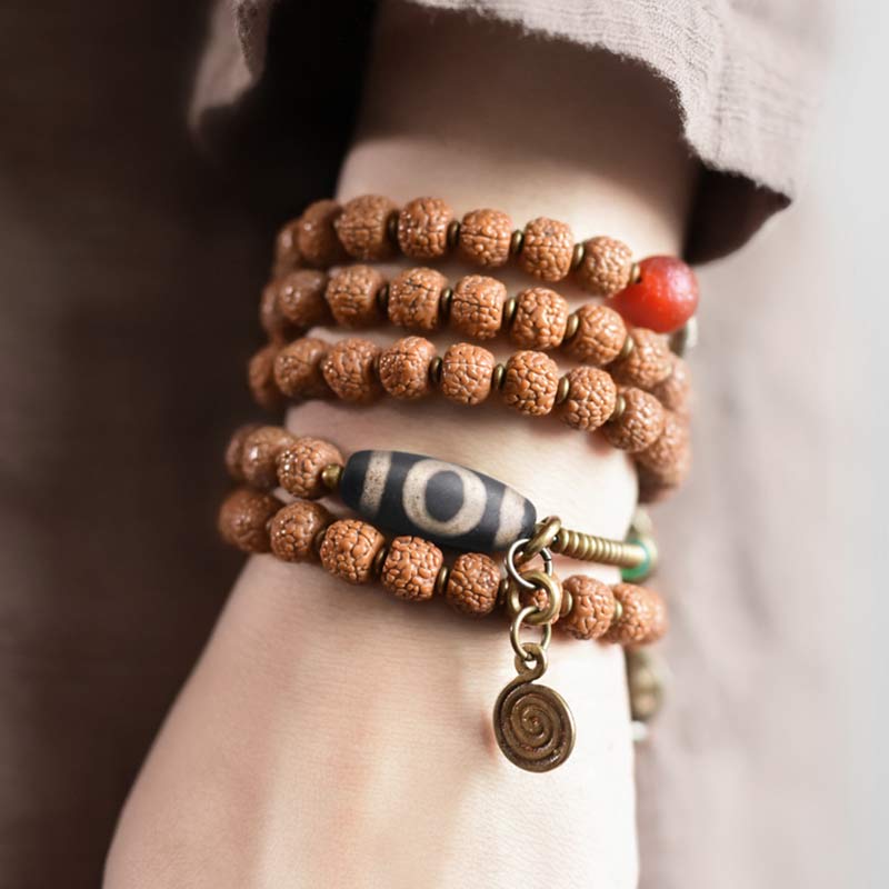 108 Bodhi Seed Mala Bracelet for Luck & Protection Unisex