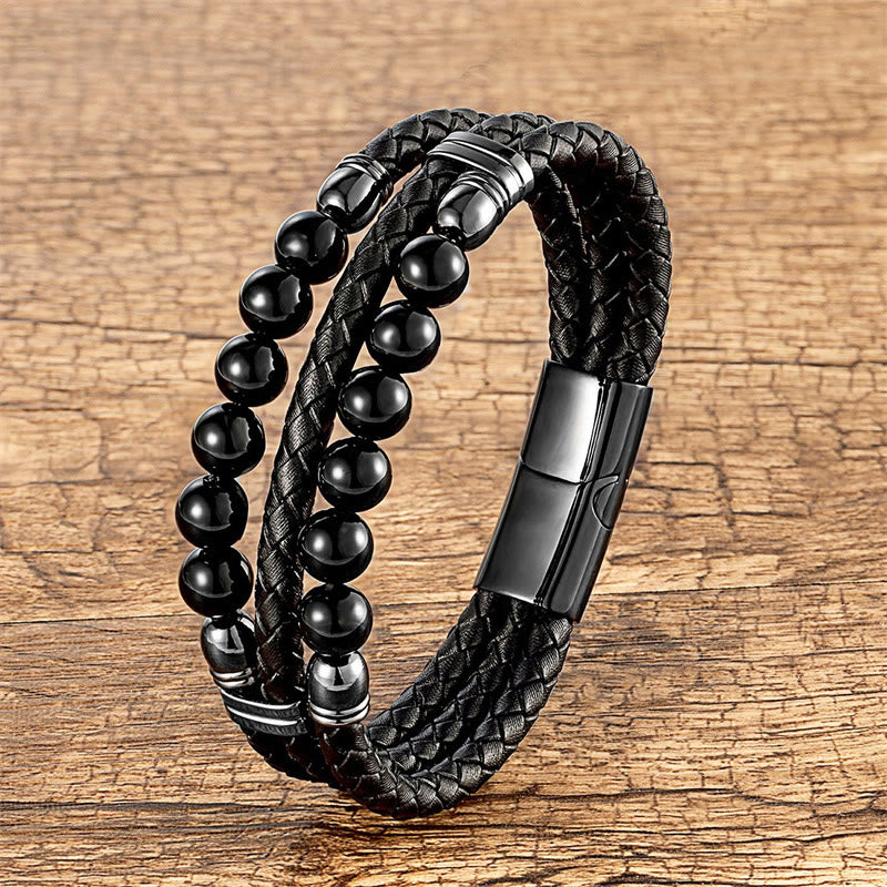 Bracelet de protection en œil de tigre bleu 16-18 cm