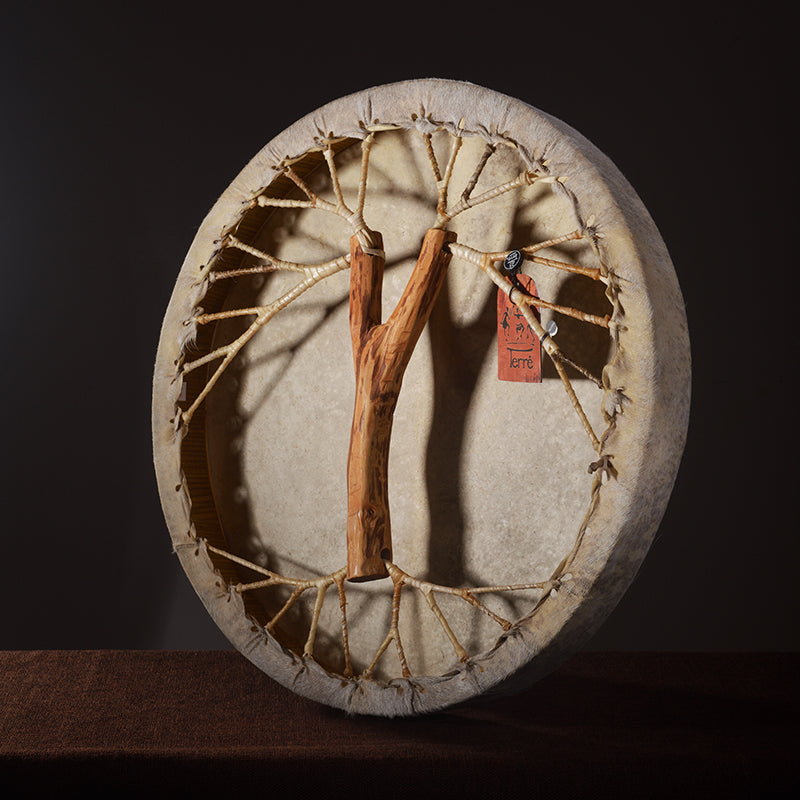 Tambour à cadre chamanique fait main de 16 à 24 pouces avec peau de chèvre