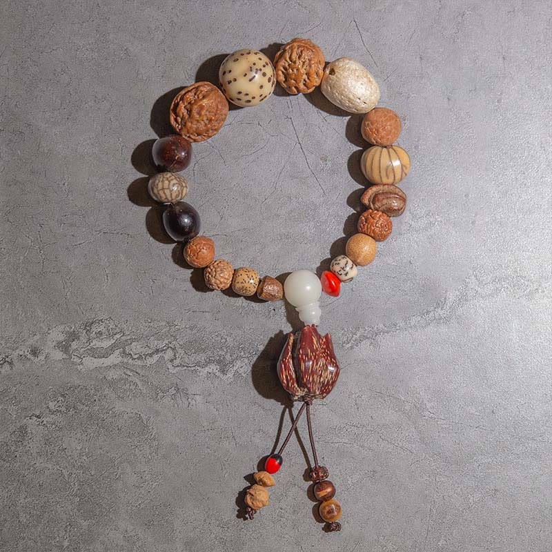 108 Beads Bodhi Seed Mala Bracelet for Luck & Wealth