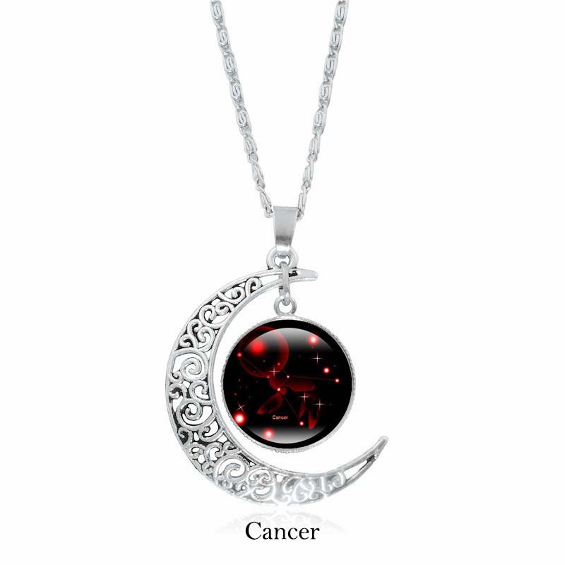 Copper Zodiac Moon Protection Necklace Chain | Spiritual Pendant