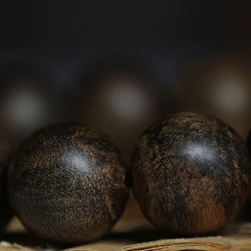 Bracelet en bois d'agar de 16 mm, symbole de la paix et de la force, de Hoi An, Vietnam