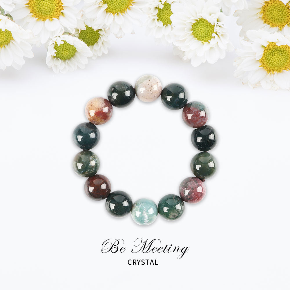 16mm Ocean Jasper Agate Bracelet for Healing & Energy