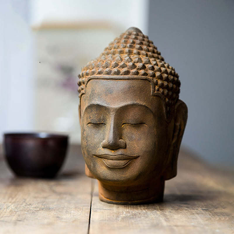 Statue de Bouddha en résine et poudre de fer (17,5 cm) | Symbole de méditation