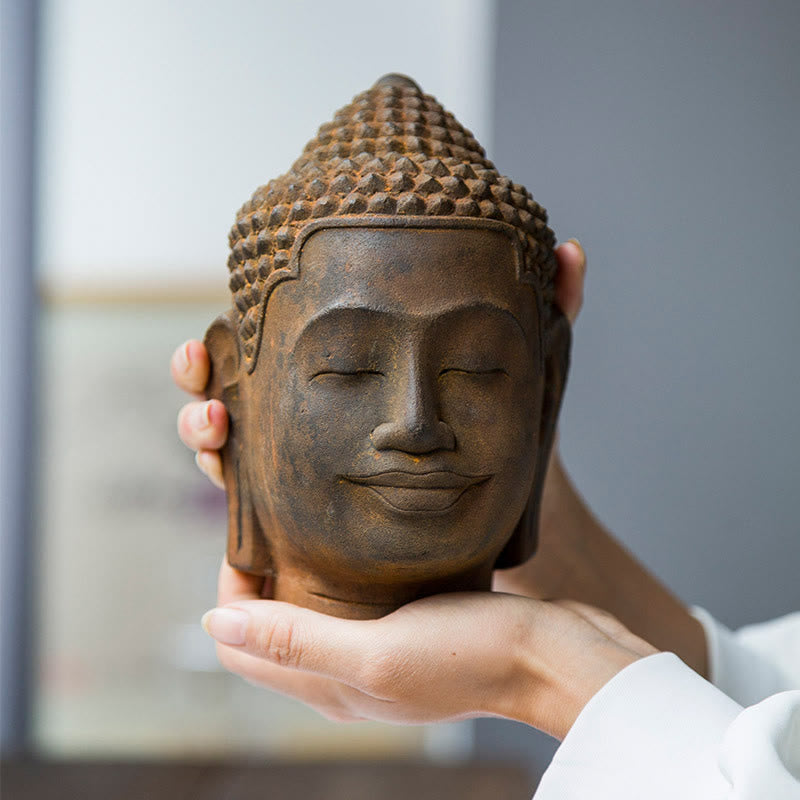 Statue de Bouddha en résine et poudre de fer (17,5 cm) | Symbole de méditation