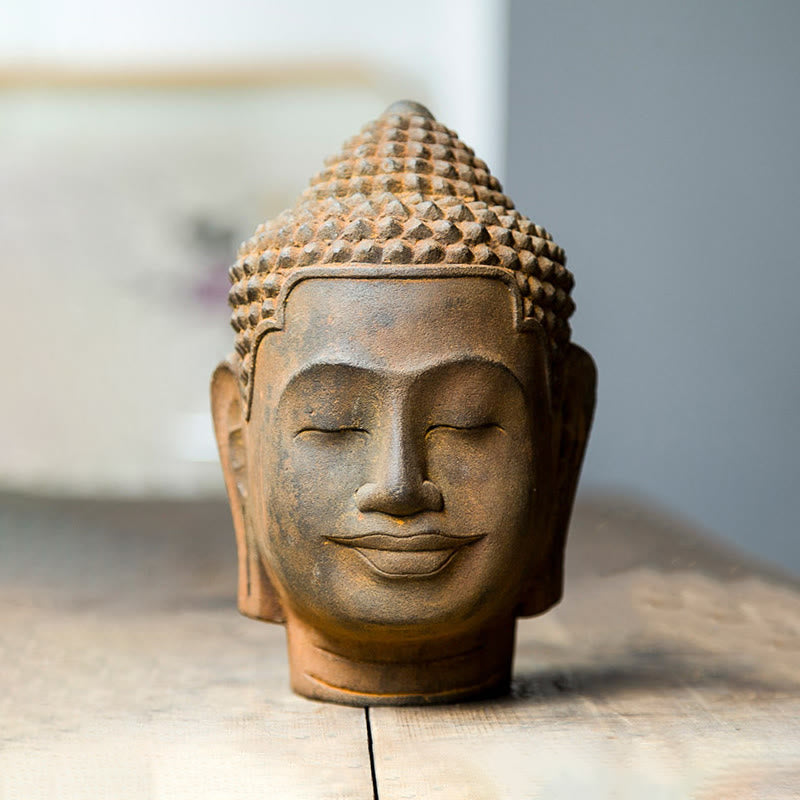 Statue de Bouddha en résine et poudre de fer (17,5 cm) | Symbole de méditation
