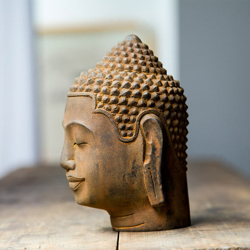 Statue de Bouddha en résine et poudre de fer (17,5 cm) | Symbole de méditation
