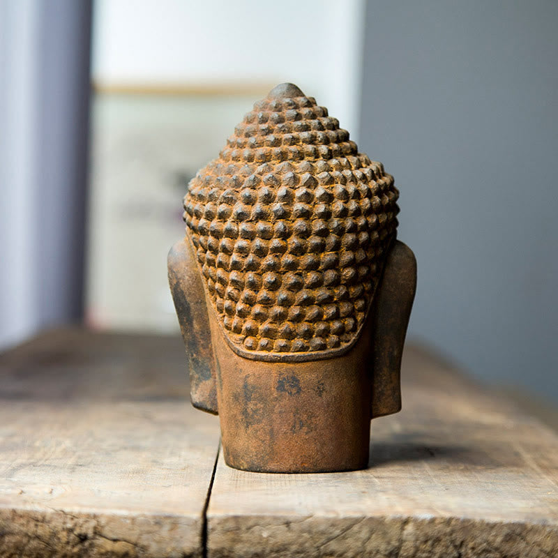 Statue de Bouddha en résine et poudre de fer (17,5 cm) | Symbole de méditation