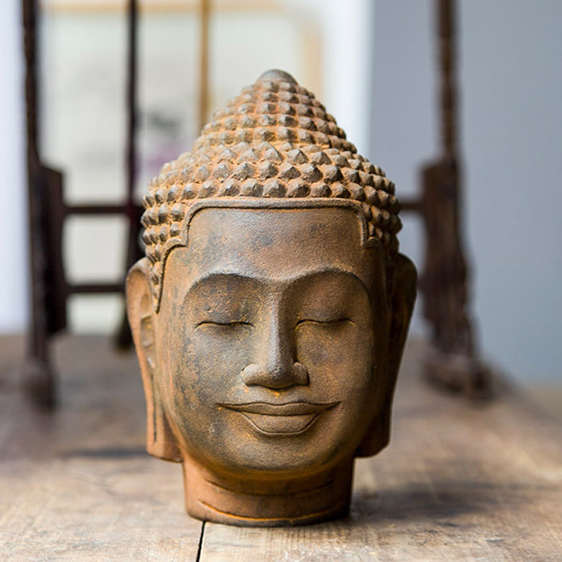 Statue de Bouddha en résine et poudre de fer (17,5 cm) | Symbole de méditation