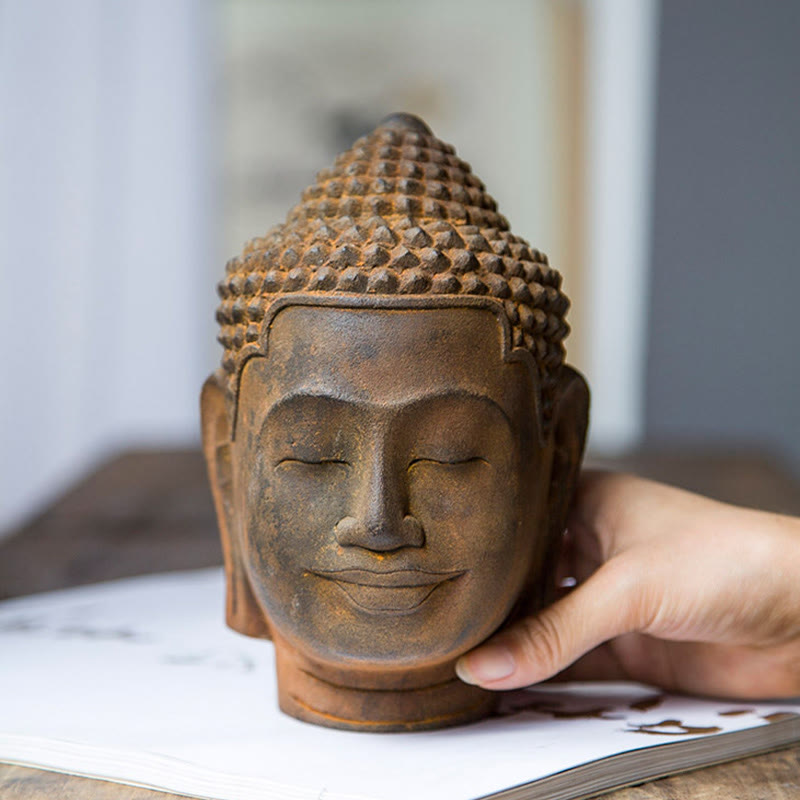 Statue de Bouddha en résine et poudre de fer (17,5 cm) | Symbole de méditation