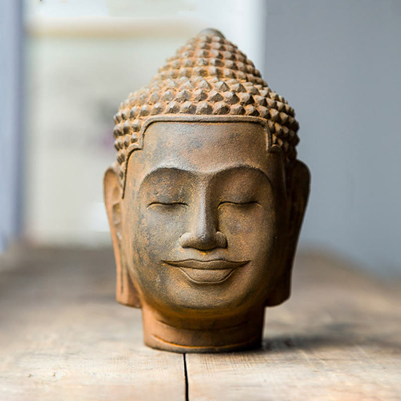 Statue de Bouddha en résine et poudre de fer (17,5 cm) | Symbole de méditation