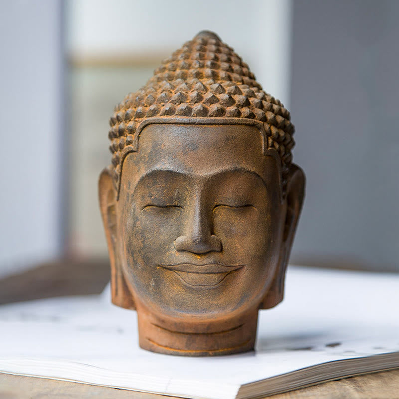 Statue de Bouddha en résine et poudre de fer (17,5 cm) | Symbole de méditation